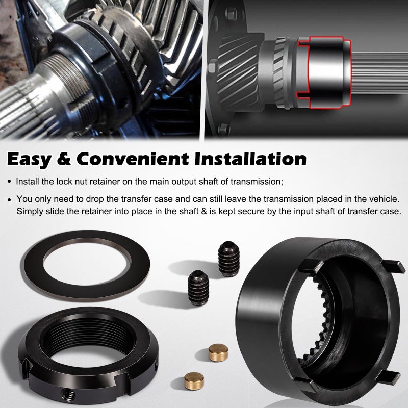 Bonbo 5th Gear Lock Nut Retainer Kit & 1/2" Drive Mainshaft 5th Gear Nut Wrench Suitable for 1994-2004 Dodge Cummins NV4500 Transmission (8-Pack) - Image 4